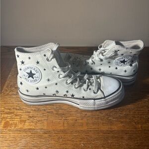 Converse High-Top Sneakers - Crystal Energy Platform White, 8